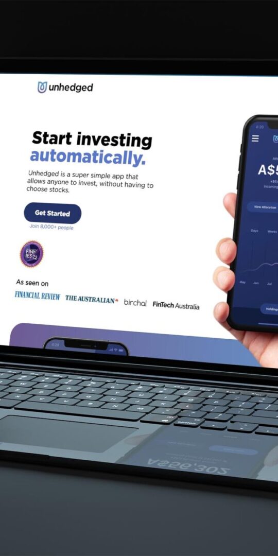 Black laptop in dark mockup